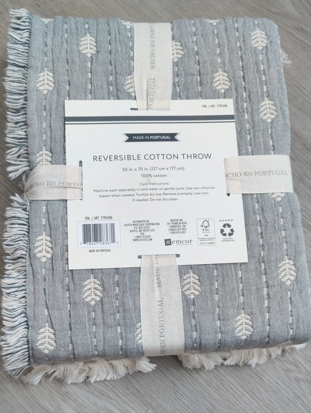 New!Nemcor Cotton Throw Blanket Reversible Lightweight Sofa Couch Bed Throw Y2K